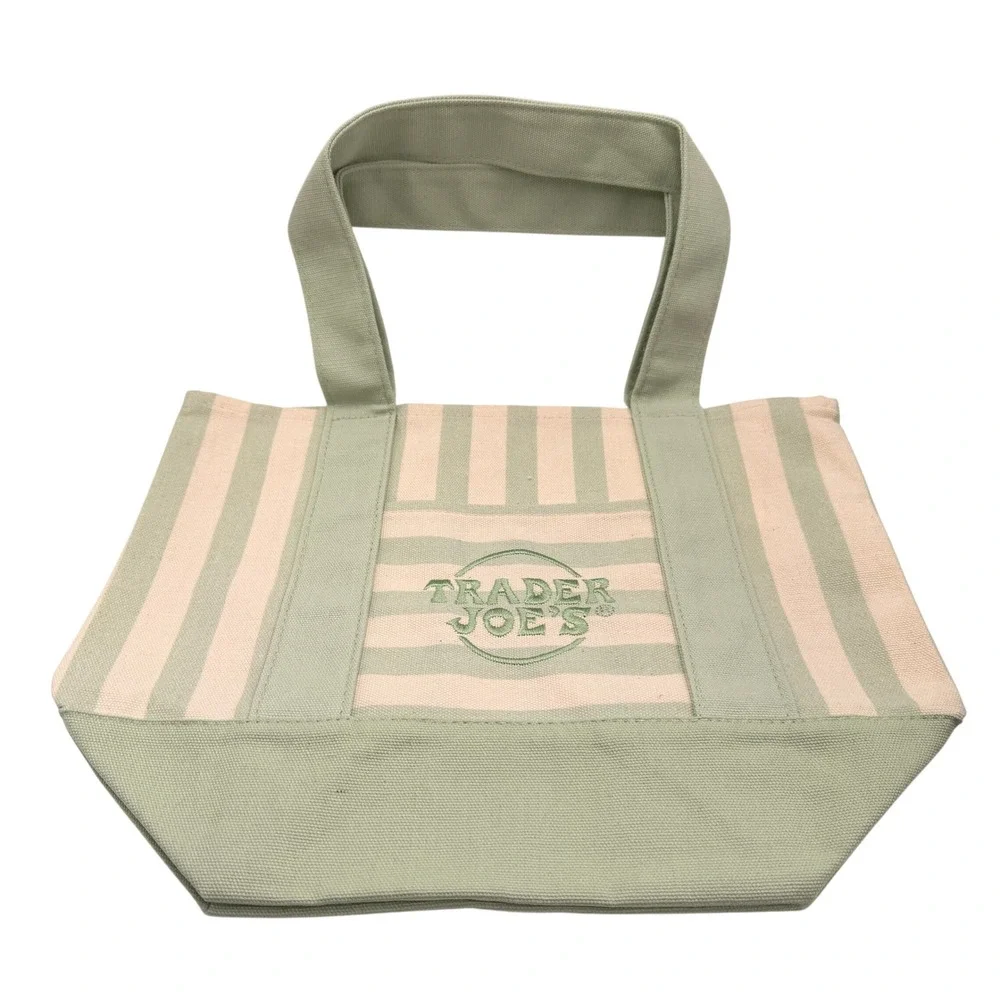 Trader Joes Mini Canvas Tote Bags 6 OS Multi Color Viral Limited Ed Bundle - Picture 8 of 12